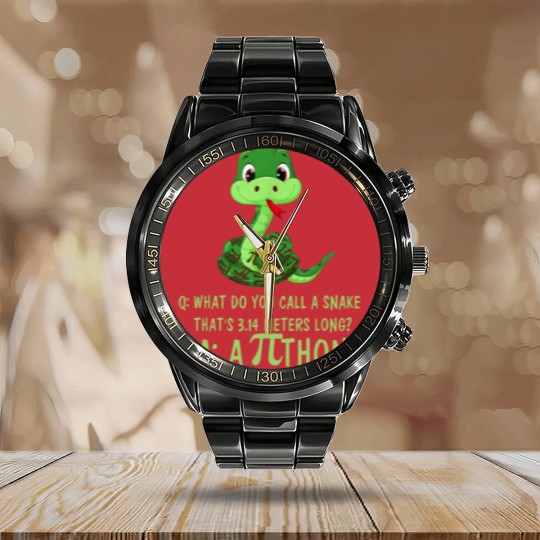 Discover Python Pithon Pi Symbol Happy Pi Day Calendar Steel Band Watch Math