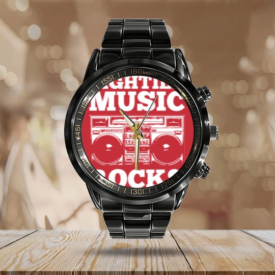 Discover Eighties 80's Calendar Steel Band Watch