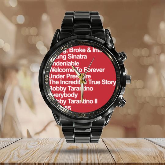 Discover Young broke and infamous young sinatra undeniable Calendar Steel Band Watch