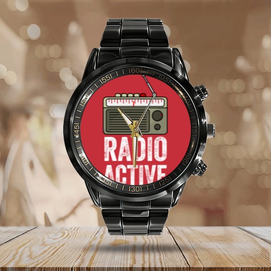 Discover Radio Active HAM Radio Gift Radio Operator Calendar Steel Band Watch