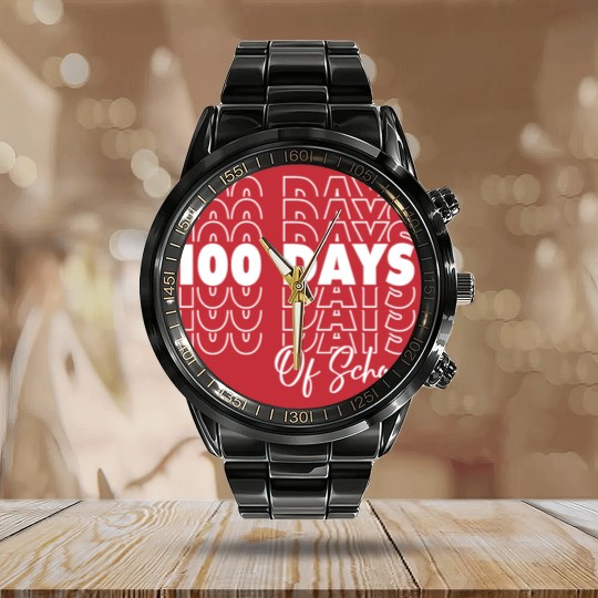 Discover 100 Days Of School - 100th Day Of School Calendar Steel Band Watch