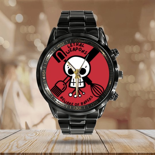 Discover Beware of Bakers. Weapons for all baking lovers Calendar Steel Band Watch