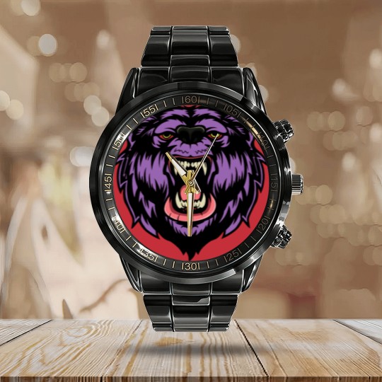 Discover Angry Bear Aggressive Calendar Steel Band Watch