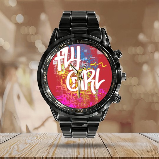 Discover Fly Girl 80s 90s Rap Old School Hip Hop Graffiti Calendar Steel Band Watch