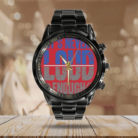 Discover Car Audio Sound System Speaker Loud Bass Calendar Steel Band Watch