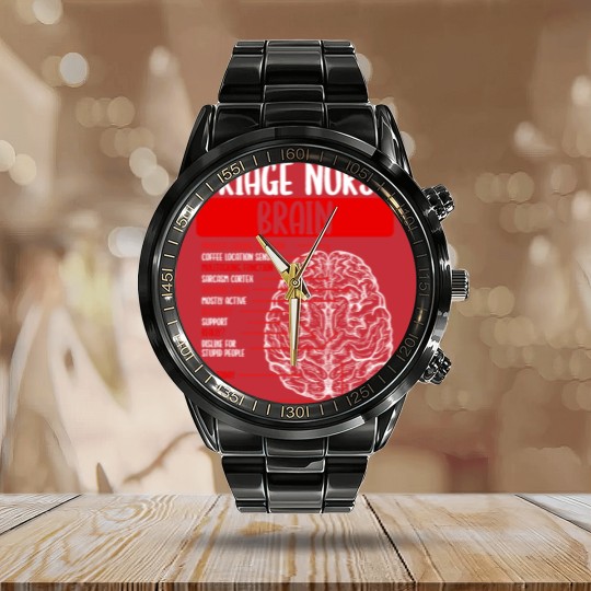 Discover Triage Nursing Badge Reel Funny Triage Nurse Calendar Steel Band Watch