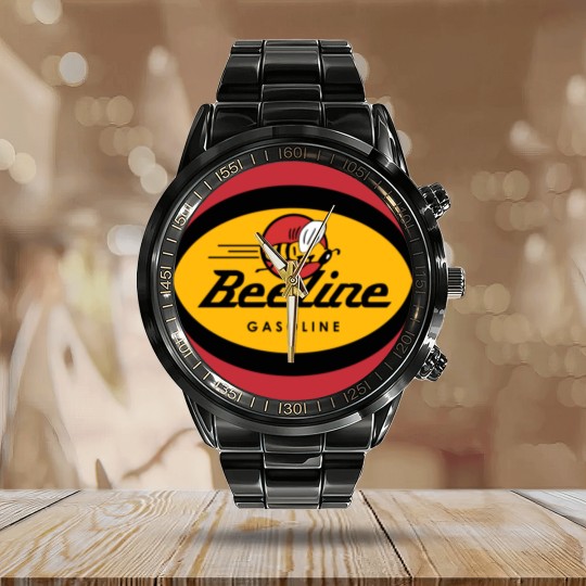 Discover Beeline Gasoline Calendar Steel Band Watch
