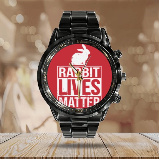 Discover Rabbit Rescue Shelter Gift Calendar Steel Band Watch