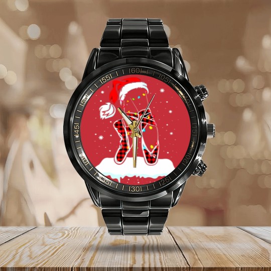 Discover Pink Ballet Shoes Christmas Lights Ballerina Pajam Calendar Steel Band Watch