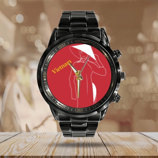 Discover Unisex Ao Dai Uniform Calendar Steel Band Watch