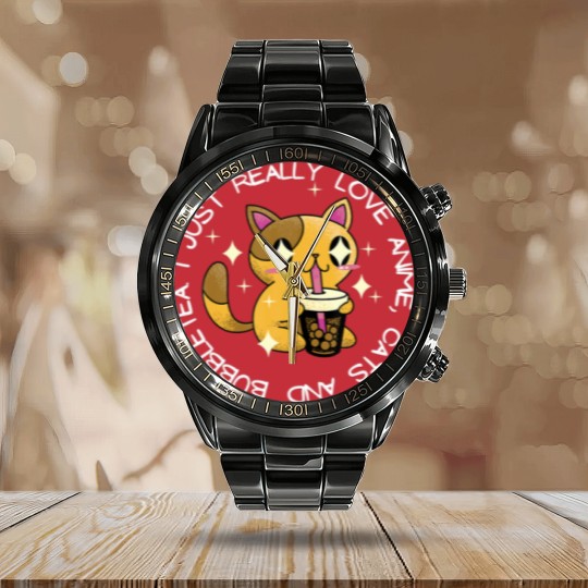 Discover Love Anime, Cats Calendar Steel Band Watch