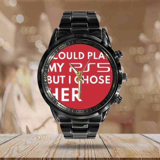 Discover Could play my PS5 White Calendar Steel Band Watch