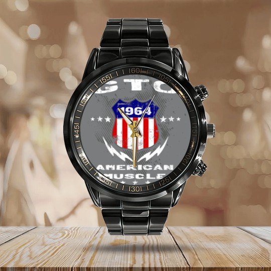 Discover 1964 GTO American Muscle v3 Calendar Steel Band Watch