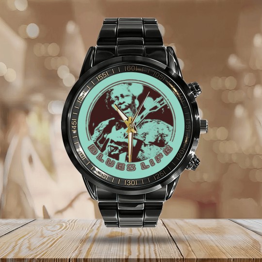 Discover B B King Queen B Calendar Steel Band Watch