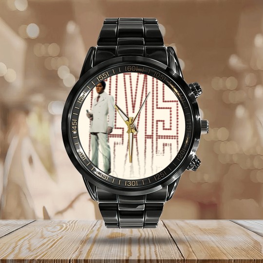 Discover Elvis Presley - White Suit Adult Calendar Steel Band Watch