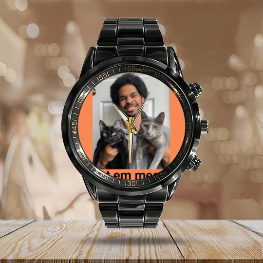 Discover Let Em Meow Jarrett Allen Calendar Steel Band Watch, Unisex Calendar Steel Band Watch, Unisex Men & Women