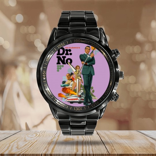 Discover James Bond Dr.No V2 Calendar Steel Band Watch Vintage Movie Calendar Steel Band Watch
