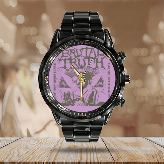 Discover Brutal Truth Calendar Steel Band Watch