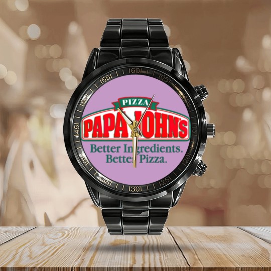 Discover PAPA JOHNS Calendar Steel Band Watch
