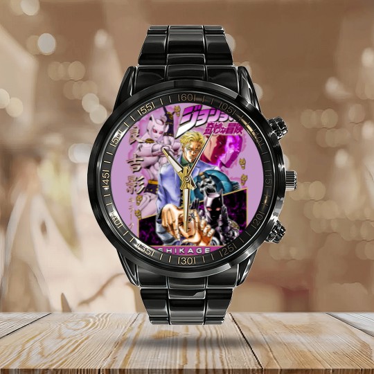 Discover Vintage Yoshikage Kira Jojo's Bizzare Adventure Calendar Steel Band Watch