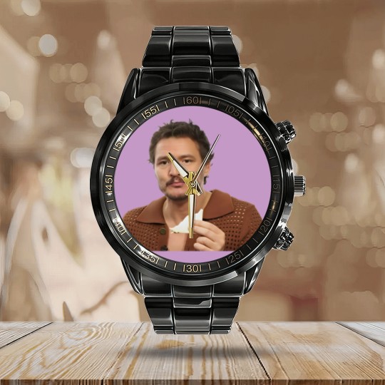 Discover Pedro Pascal Eating Sandwich Calendar Steel Band Watch, Pedro Pascal  Calendar Steel Band Watch