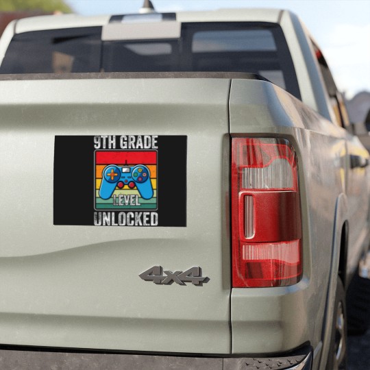 Discover 9th Grade Level Unlocked First year of High School Car Magnets