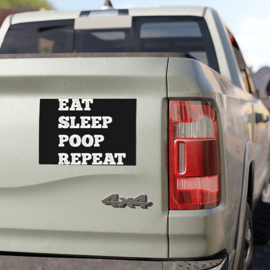 Discover Eat Sleep Poop Repeat Car Magnets