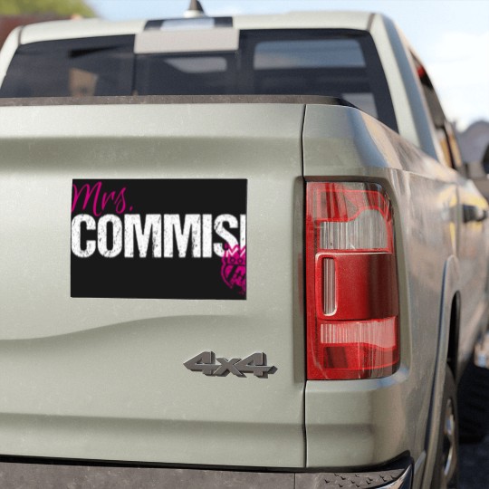 Discover Mrs. Commish Fantasy Football Commissioner Wife Car Magnets