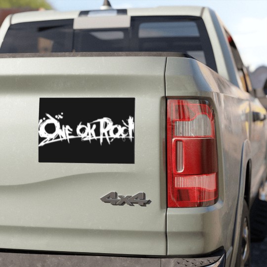 Discover ONE OK ROCK BANNER (White) Car Magnets