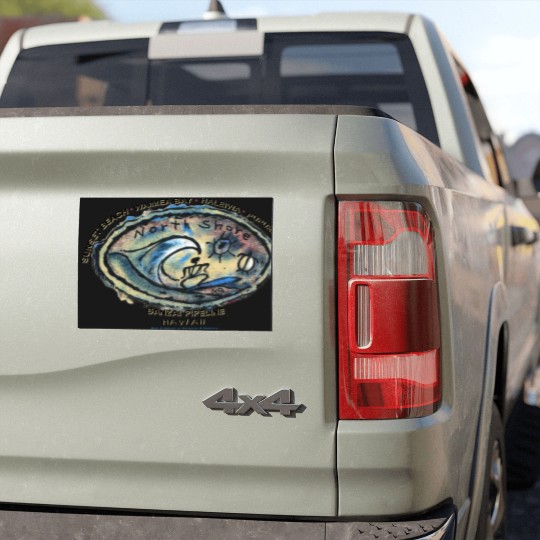 Discover Vintage Sunset Beach Banzai Pipeline, Hawaii Car Magnets