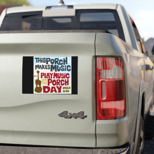 Discover PLAY MUSIC ON THE PORCH DAY PORCH SIGN Car Magnets