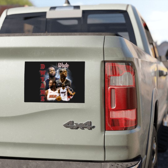 Discover Dwyane Wade Vintage Car Magnets, Vintage 90s Graphic Style Dwyane Wade Car Magnets
