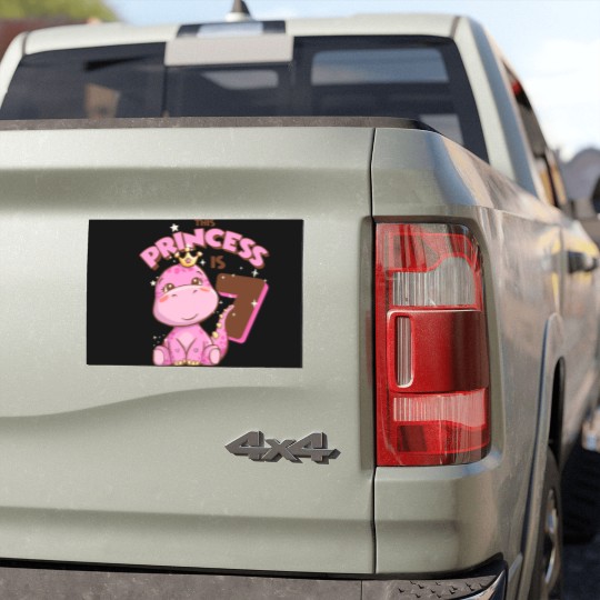 Discover Dinosaur T- Car Magnets This Princess is 7 Girls 7th Birthday Pink Dinosaur Party T- Car Magnets