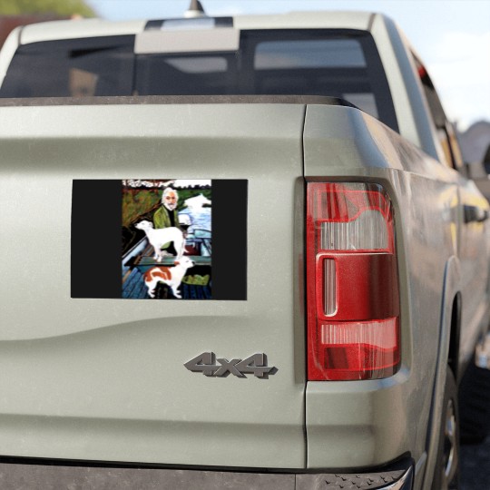 Discover Goodfellas Painting Old Man with Dog Car Magnets