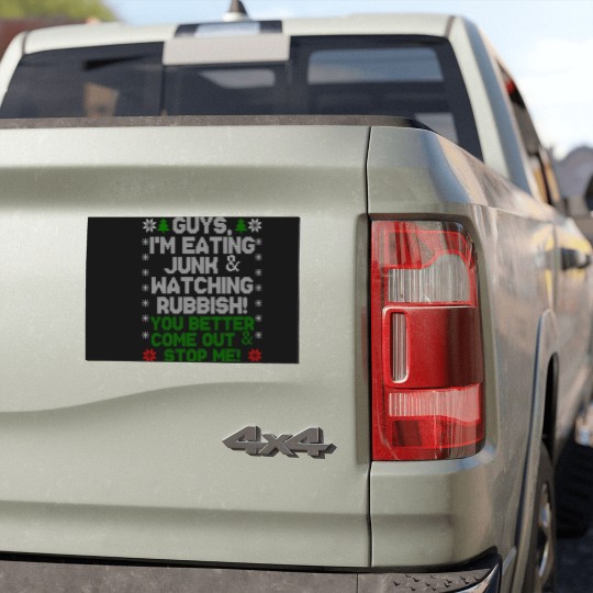 Discover Guys, I'm Eating Junk And Watching Rubbish! Car Magnets