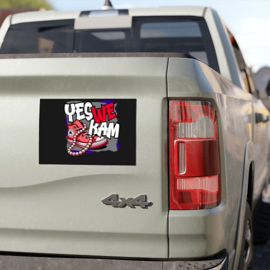 Discover Kamala Harris , Yes We Kam, red white and blue, Car Magnets
