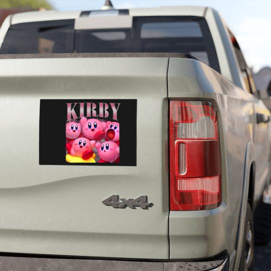 Discover Kirby Car Magnets | Vintage Kirby Car Magnets | Kirby Homage Car Magnets | Kirby Video Game Car Magnets | Funny Kirby Cute Car Magnets