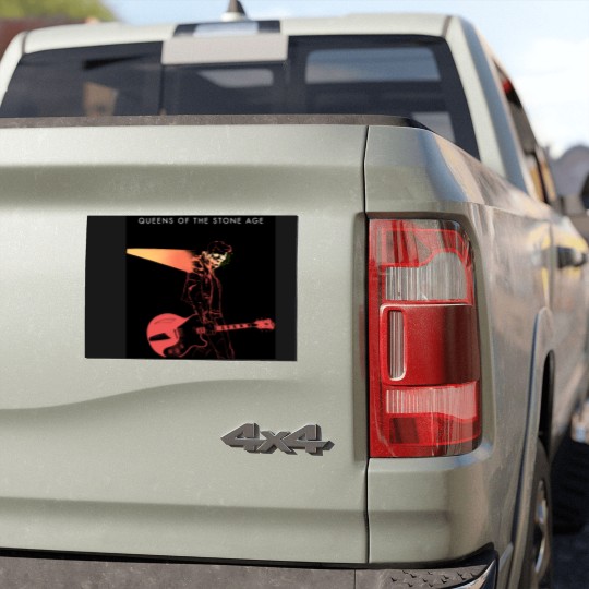 Discover Queens Of The Stone Age Skeleton Guitar Player Car Magnets, Queens Of the Stone Age Car Magnets