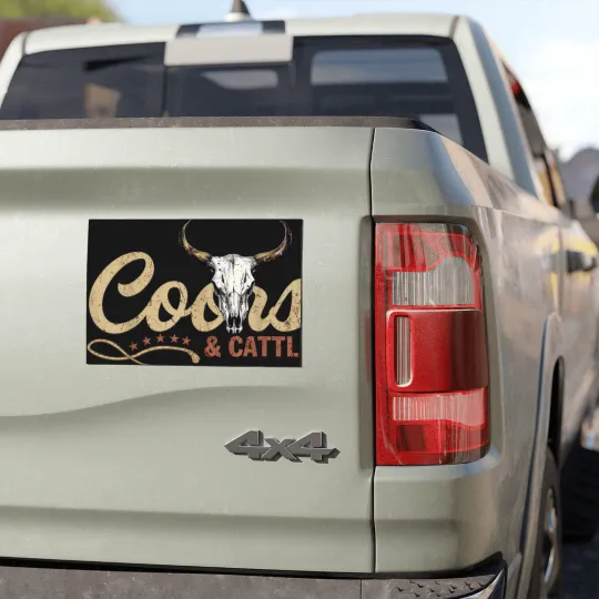 Discover Coor And Cattles Rodeo Western Cowboy Howdy Lover Car Magnets