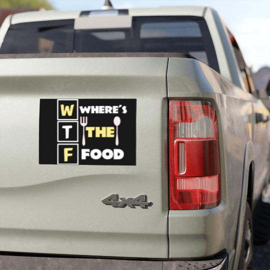Discover Where's the food funny food pun quote meme Car Magnets