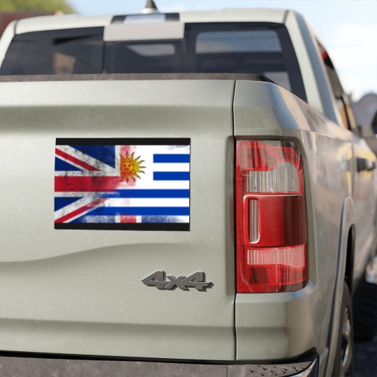 Discover British Uruguayan Half Uruguay Half UK Flag Car Magnets