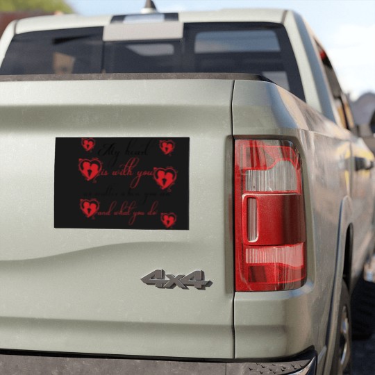 Discover My Heart Is With You No Matter Where You Are And W Car Magnets