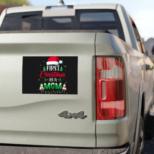 Discover First Christmas As A Mom Funny Christmas New Mommy Car Magnets