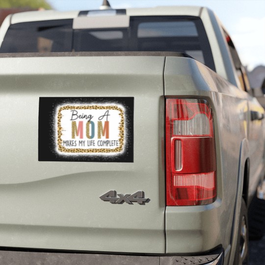 Discover Being A Mom Makes My Life Complete Leopard Mother' Car Magnets