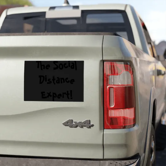 Discover The Social Distance Expert Car Magnets