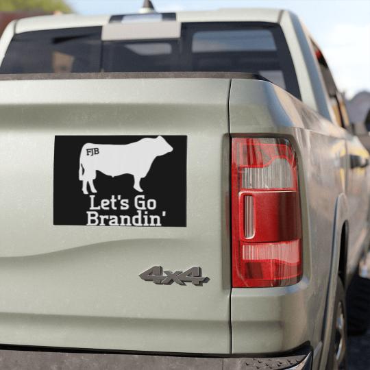 Discover Let's Go Brandin' Ranching Farming Cattle Branding Car Magnets