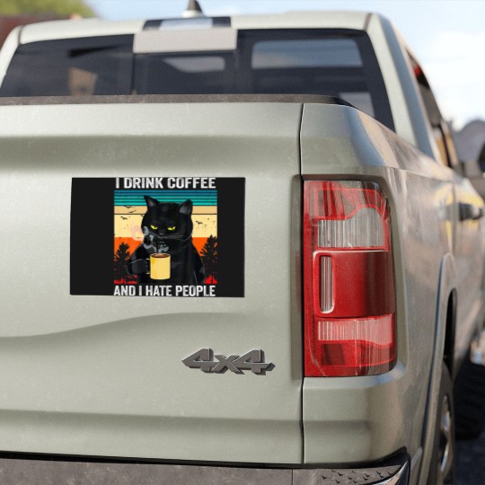 Discover I-Drink Coffee And I Hate People Car Magnets