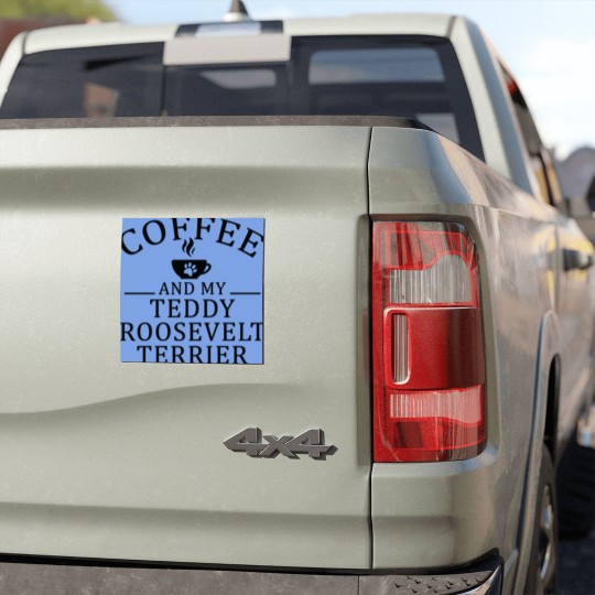 Discover Teddy Roosevelt Terrier Dog And Coffee Car Magnets