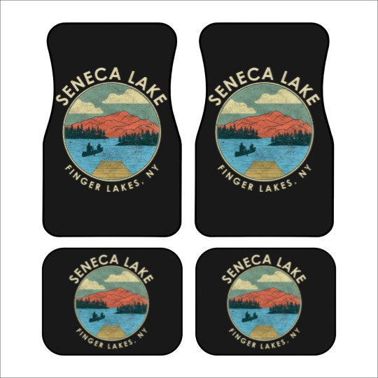 Discover Finger Lakes NY New York Seneca Lake print Car Mats