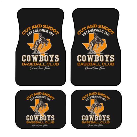Discover Cow Cut and Shoot Texas Cowboys Retro Minor League Baseball Team Mooey Heifer Car Mats